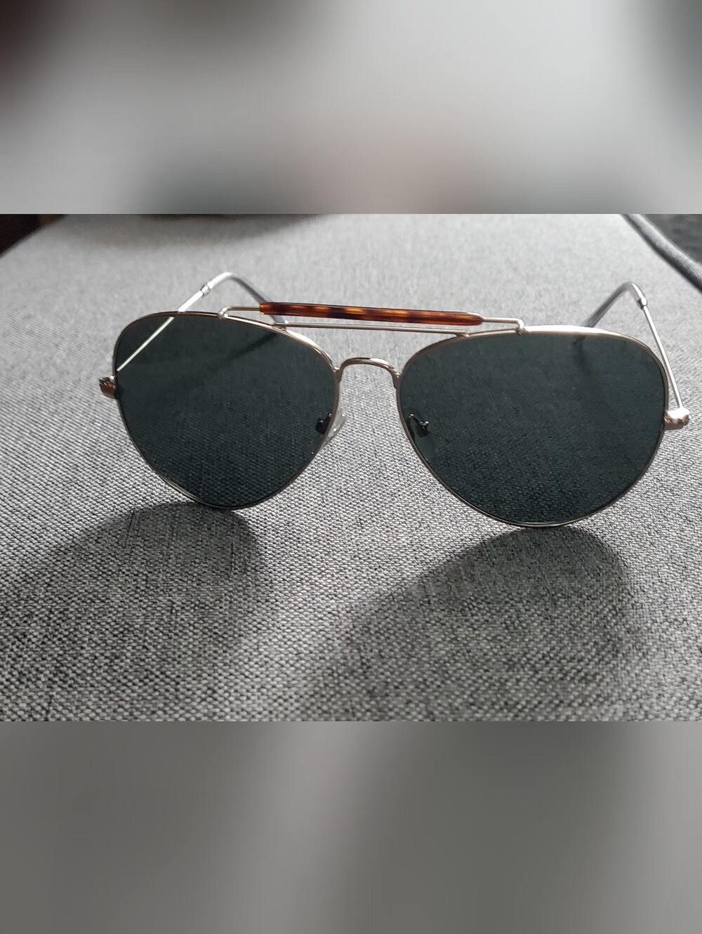 Aviator Sunglasses Silver & Brown